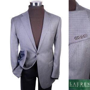 Ralph Lauren Mens Blazer Sz 40R Sport Coat Jacket 2-Button Textured Micro-Check